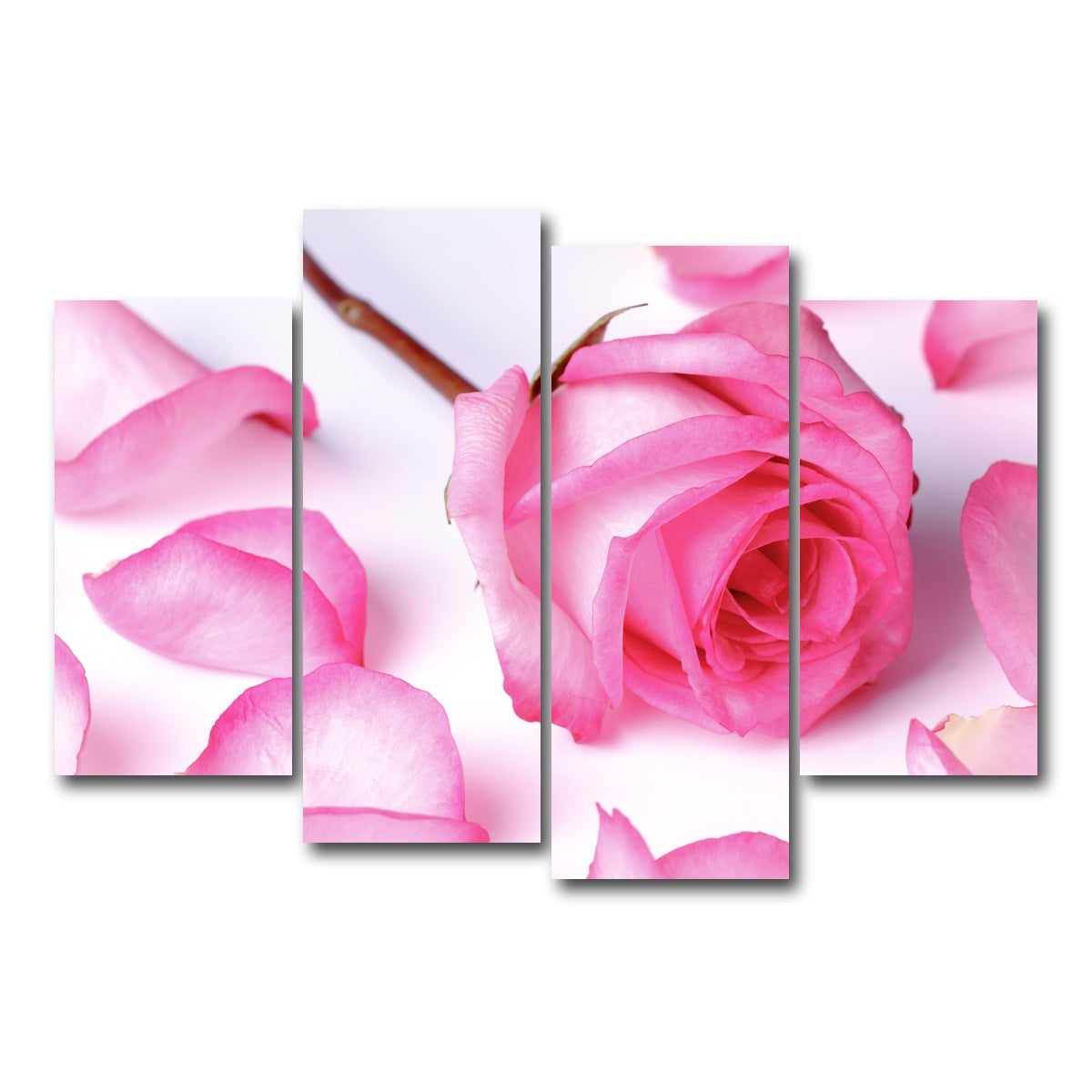 AUTO-MOCKUP WHITE | Pink Rose Petals | 4 Piece | Gallery Wrap Canvas | group=4_short