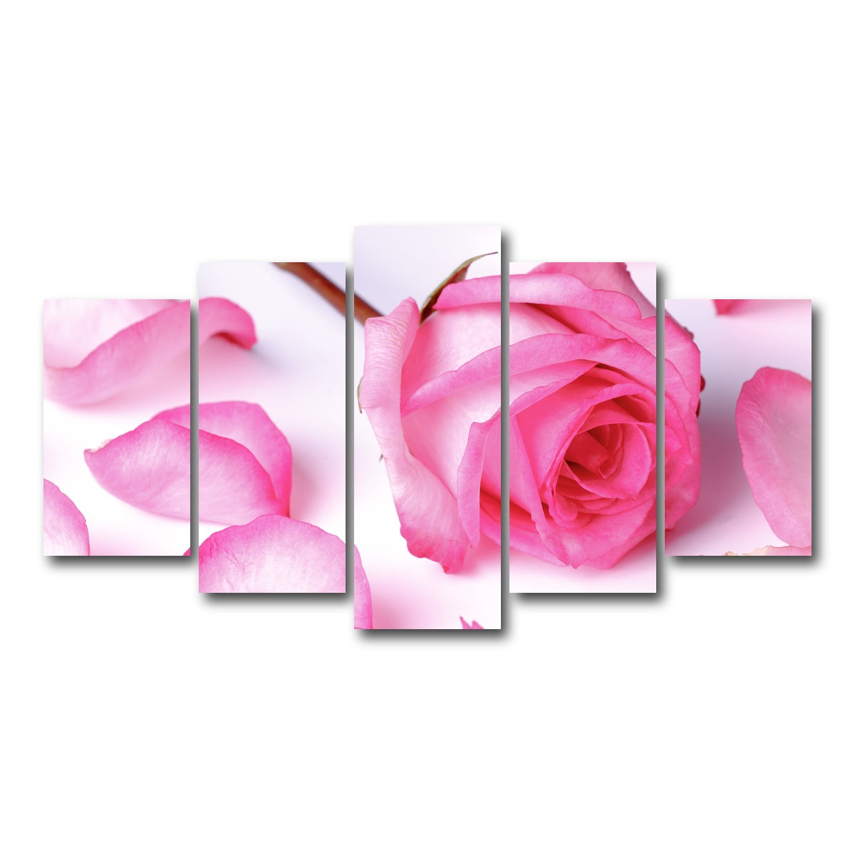 AUTO-MOCKUP WHITE | Pink Rose Petals | 5 Piece | Gallery Wrap Canvas | group=5_normal