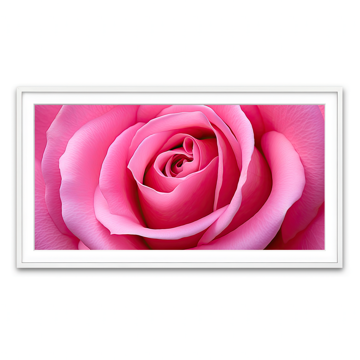 Framed Print 2x1 White