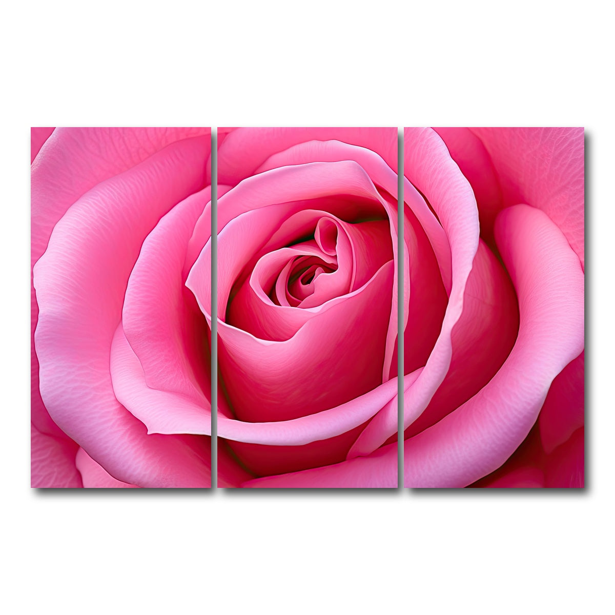 AUTO-MOCKUP WHITE | Pink Rose | 3 Piece | Gallery Wrap Canvas | group=12x24
