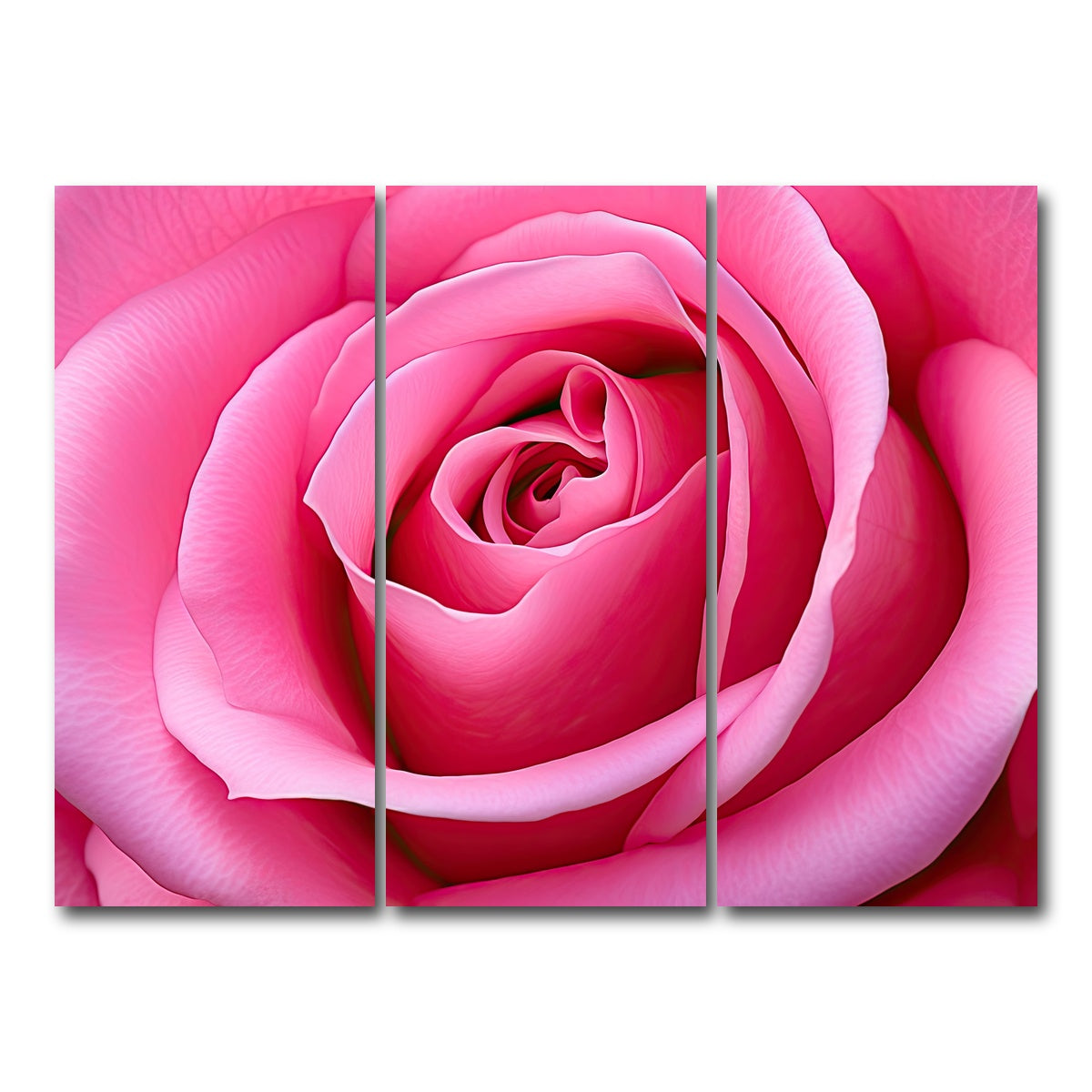 AUTO-MOCKUP WHITE | Pink Rose | 3 Piece | Gallery Wrap Canvas | group=8x18