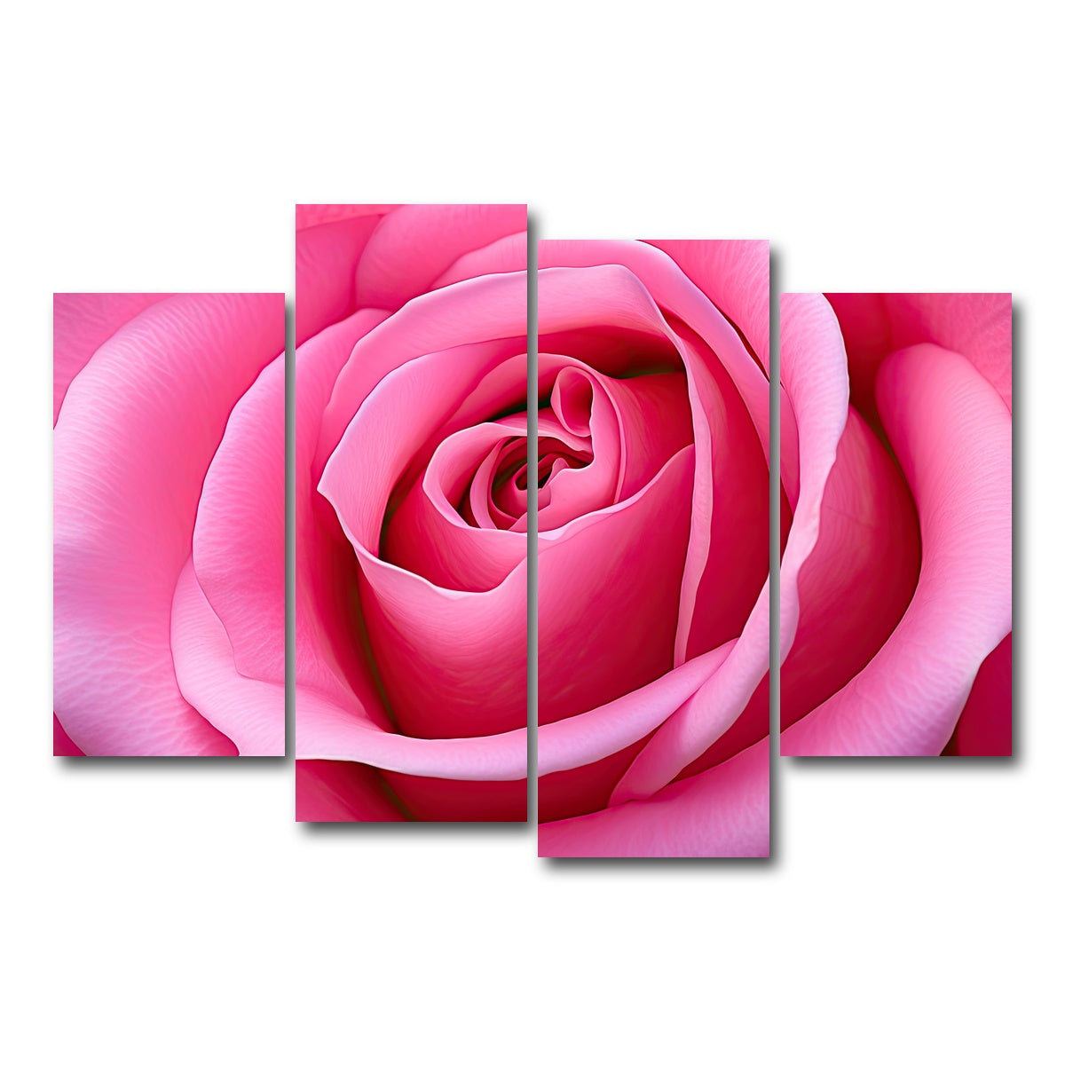 AUTO-MOCKUP WHITE | Pink Rose | 4 Piece | Gallery Wrap Canvas | group=4_short