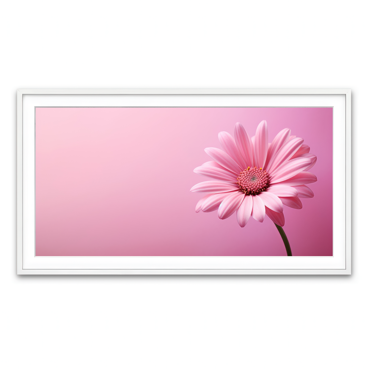 Framed Print 2x1 White