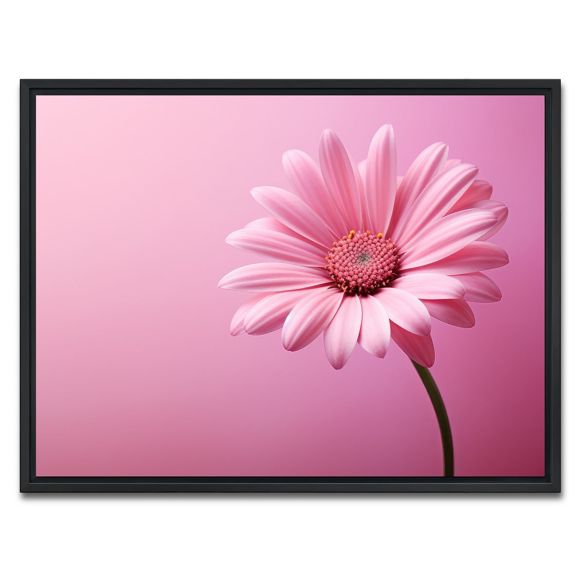 AUTO-MOCKUP WHITE | Pink Sunflower | 1 Piece | Black Framed Canvas | group=4x3