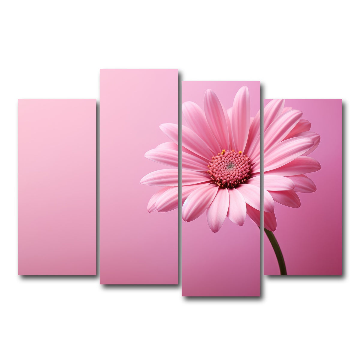AUTO-MOCKUP WHITE | Pink Sunflower | 4 Piece | Gallery Wrap Canvas | group=4_normal