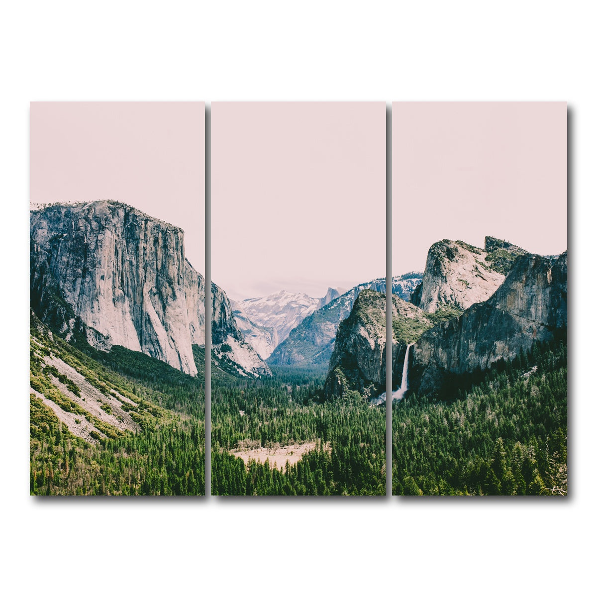 AUTO-MOCKUP WHITE | Pink Yosemite | 3 Piece | Gallery Wrap Canvas | group=8x18