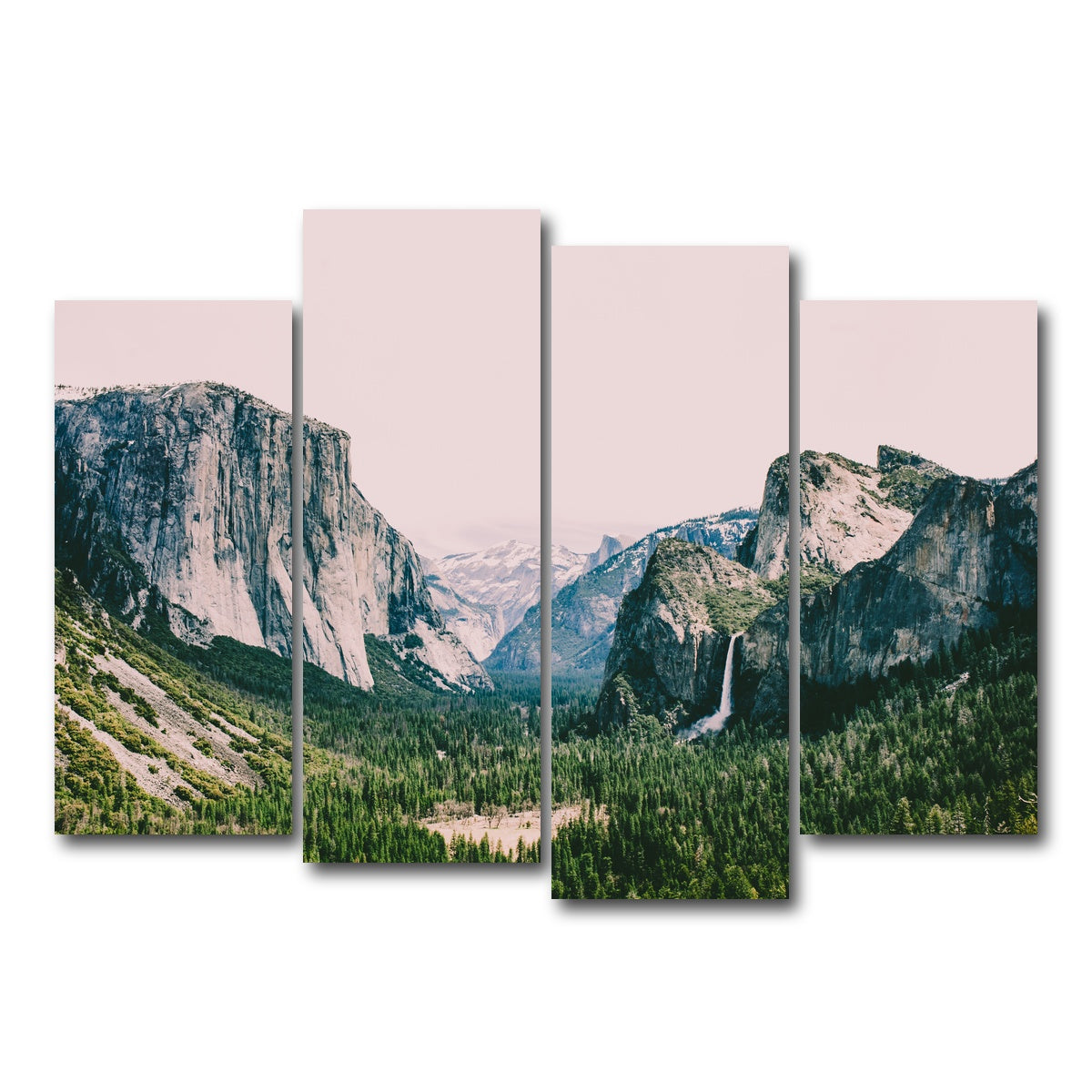 AUTO-MOCKUP WHITE | Pink Yosemite | 4 Piece | Gallery Wrap Canvas | group=4_normal