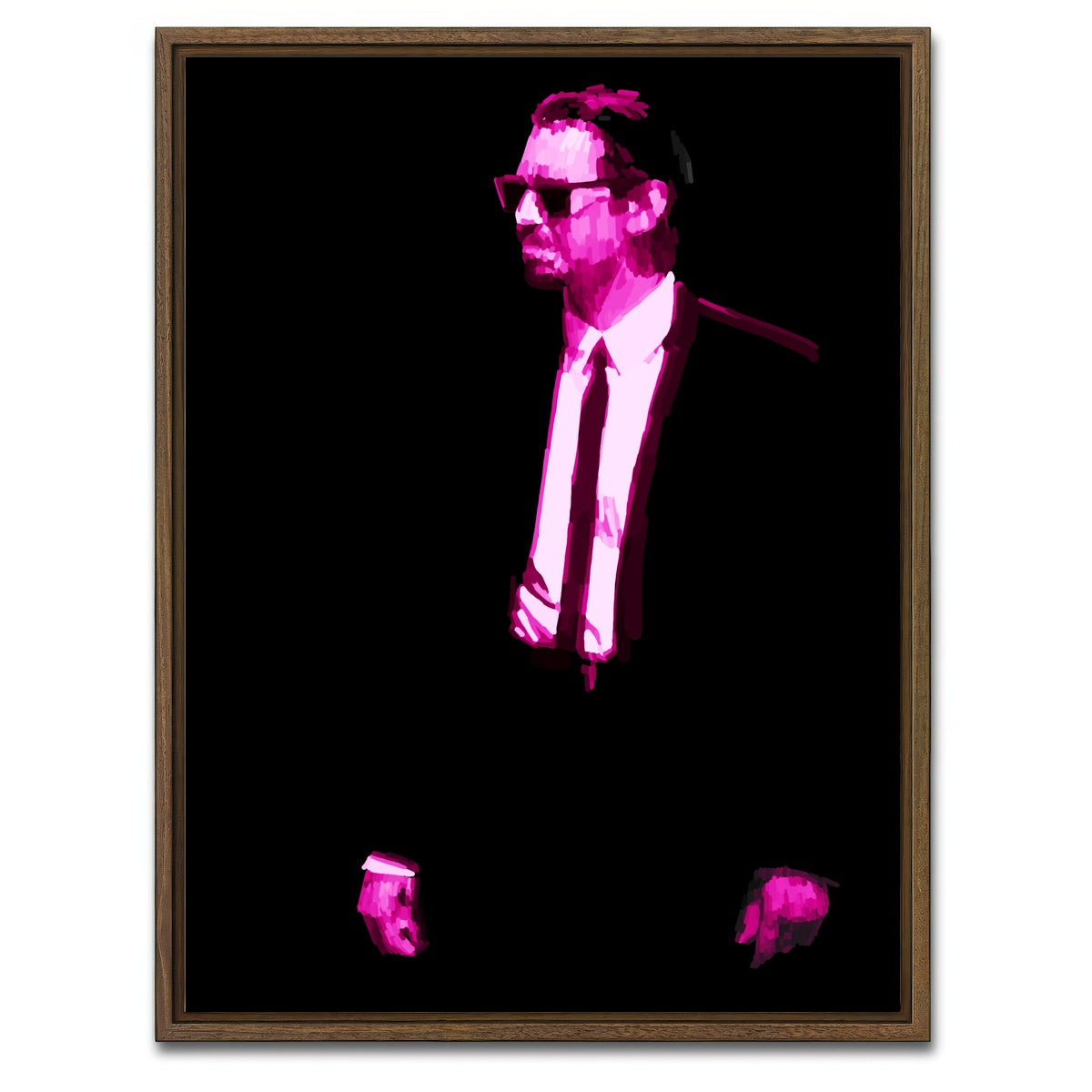 AUTO-MOCKUP WHITE | Pink | 1 Piece | Walnut Framed Canvas | group=3x4