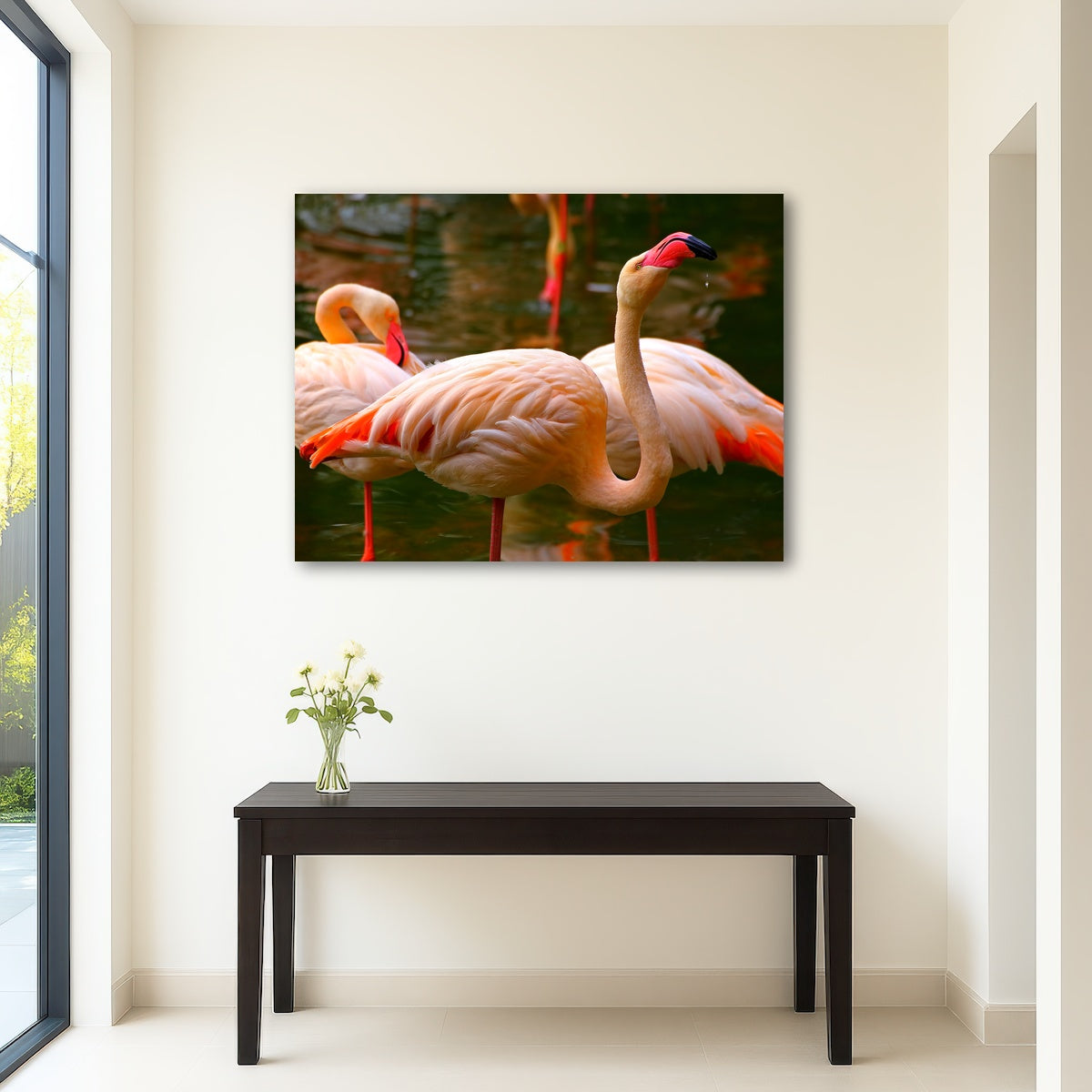 AUTO-MOCKUP ROOM | Pink flamingo birds