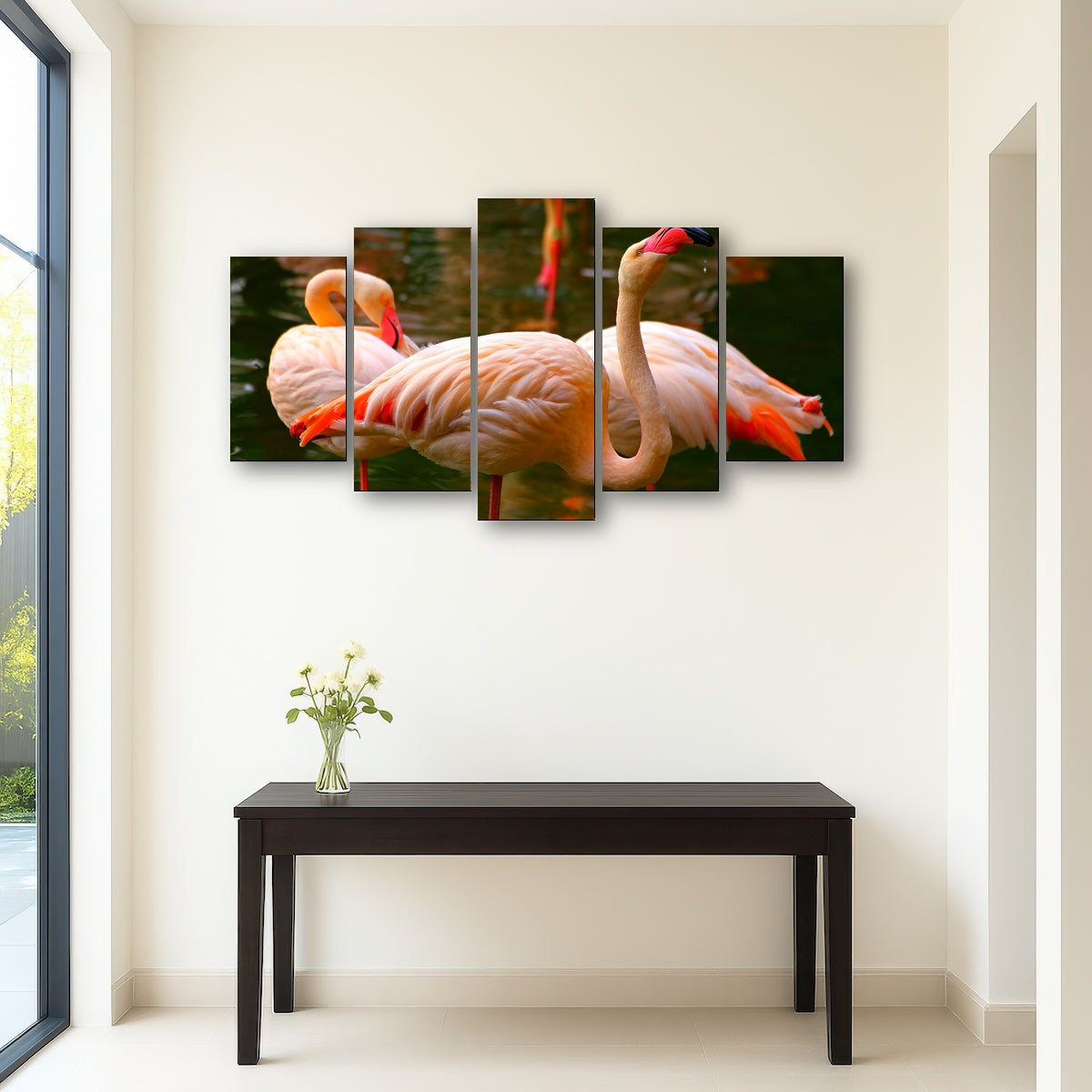 AUTO-MOCKUP ROOM | Pink flamingo birds