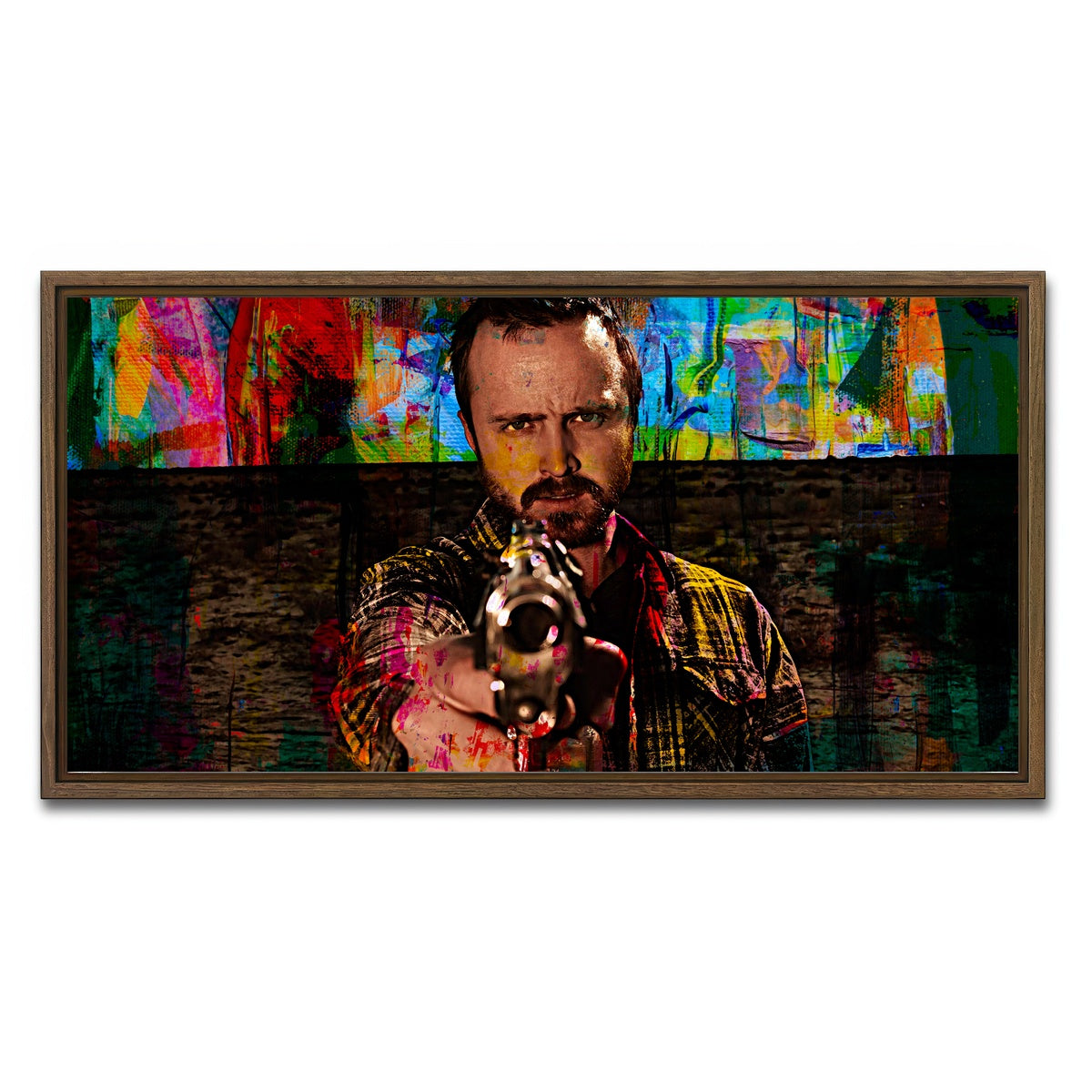 AUTO-MOCKUP WHITE | Pinkman | 1 Piece | Walnut Framed Canvas | group=2x1