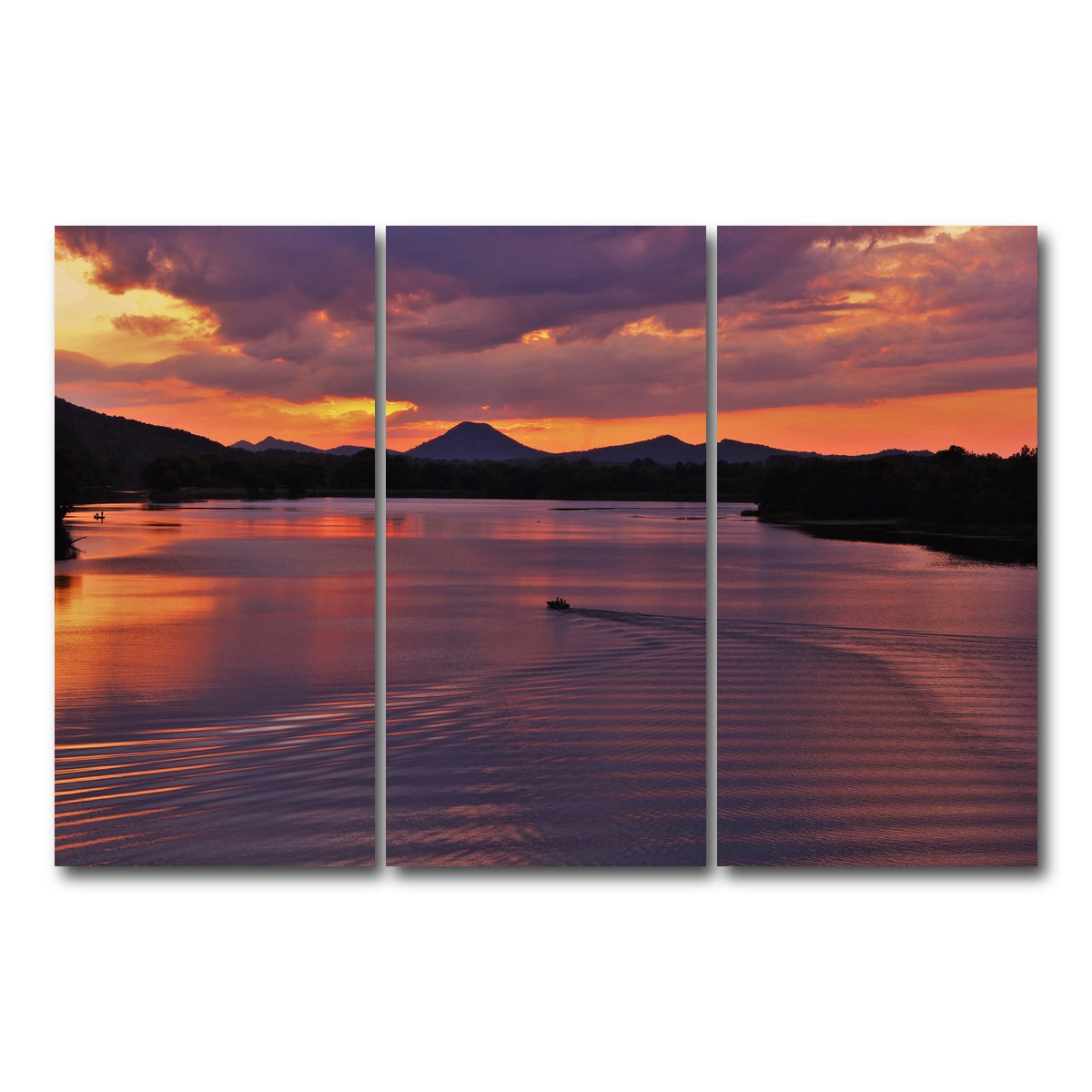 AUTO-MOCKUP WHITE | Pinnacle Mountain | 3 Piece | Gallery Wrap Canvas | group=12x24