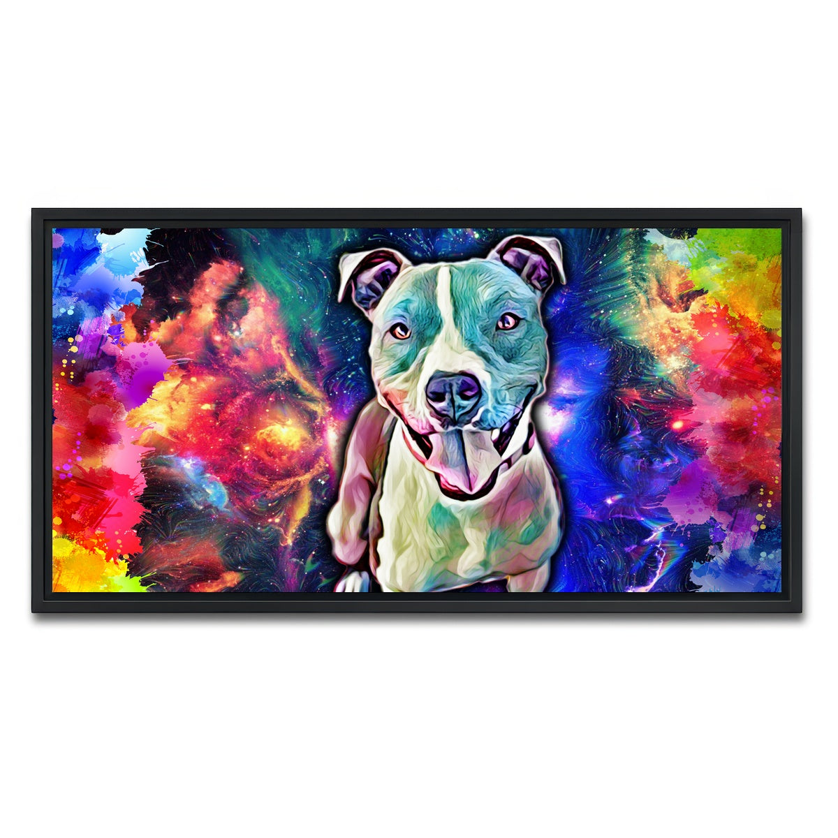 AUTO-MOCKUP WHITE | Pit Bull | 1 Piece | Black Framed Canvas | group=2x1