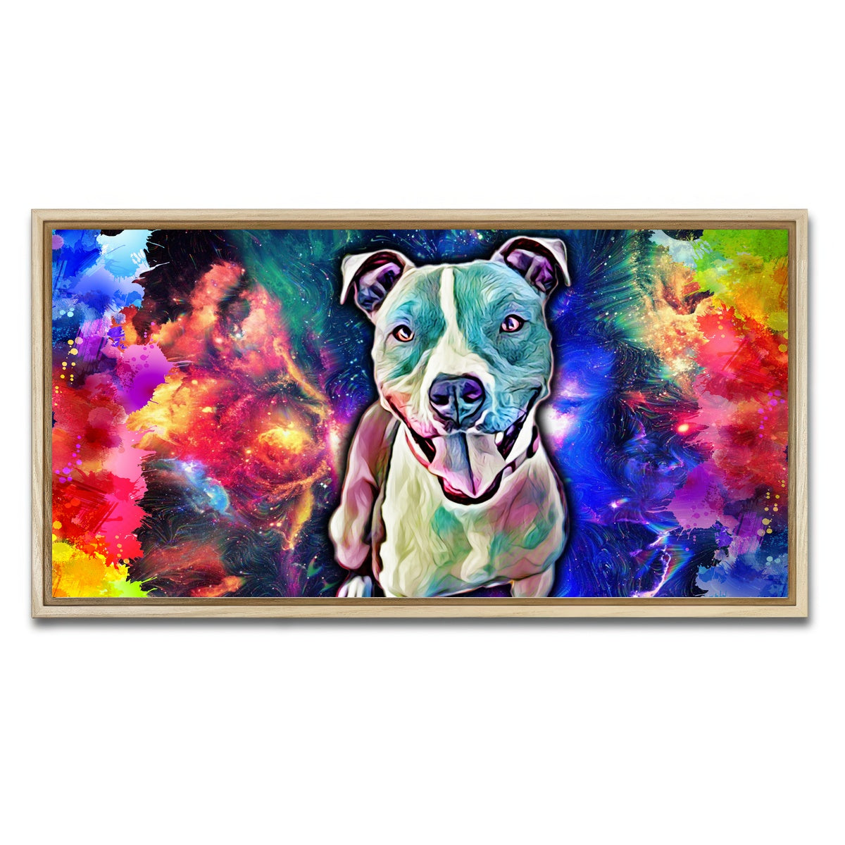 AUTO-MOCKUP WHITE | Pit Bull | 1 Piece | Natural Framed Canvas | group=2x1
