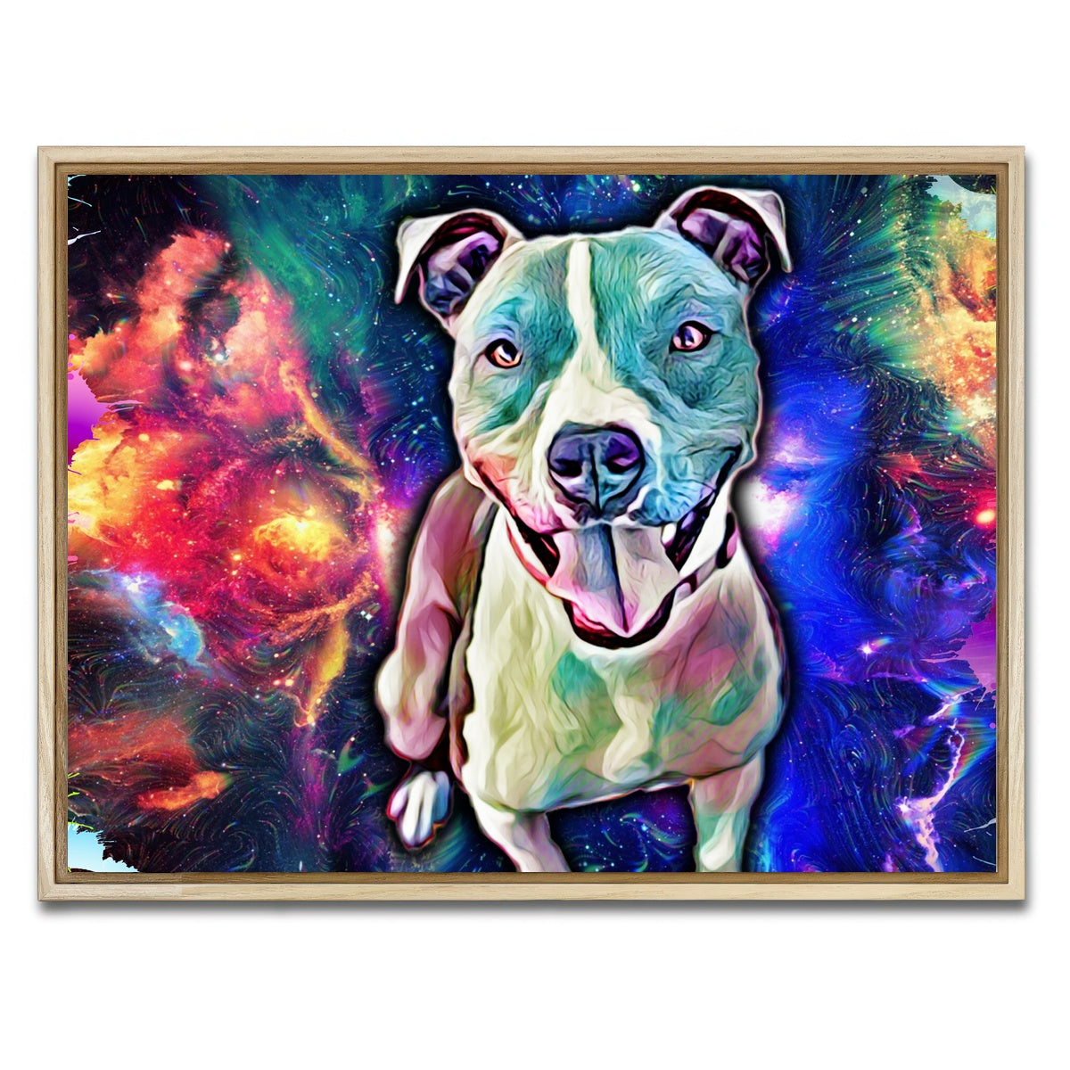 AUTO-MOCKUP WHITE | Pit Bull | 1 Piece | Natural Framed Canvas | group=4x3