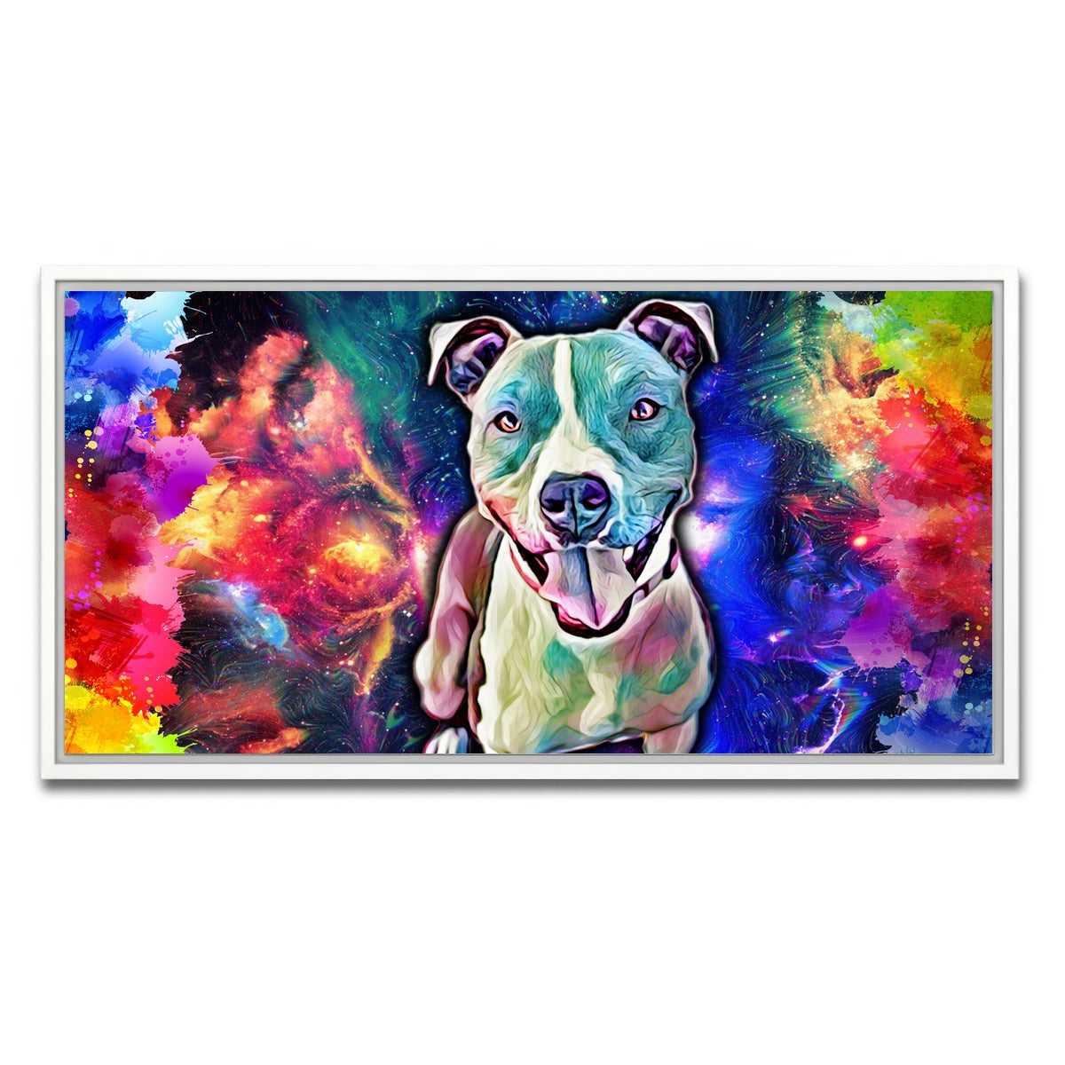 AUTO-MOCKUP WHITE | Pit Bull | 1 Piece | White Framed Canvas | group=2x1