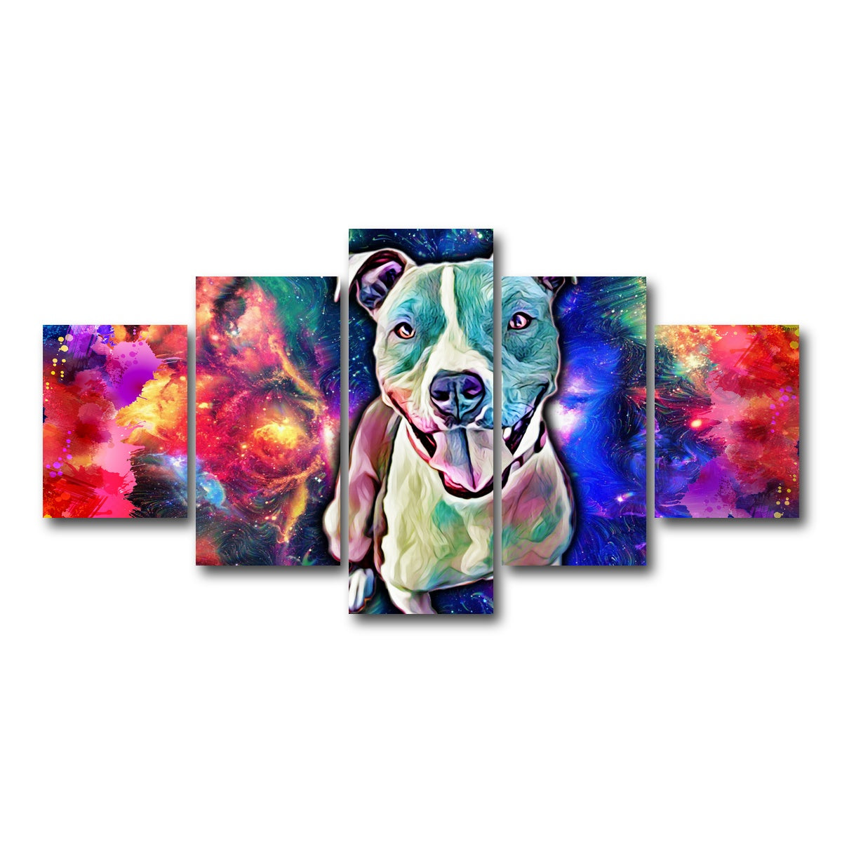 AUTO-MOCKUP WHITE | Pit Bull | 5 Piece | Gallery Wrap Canvas | group=5_short