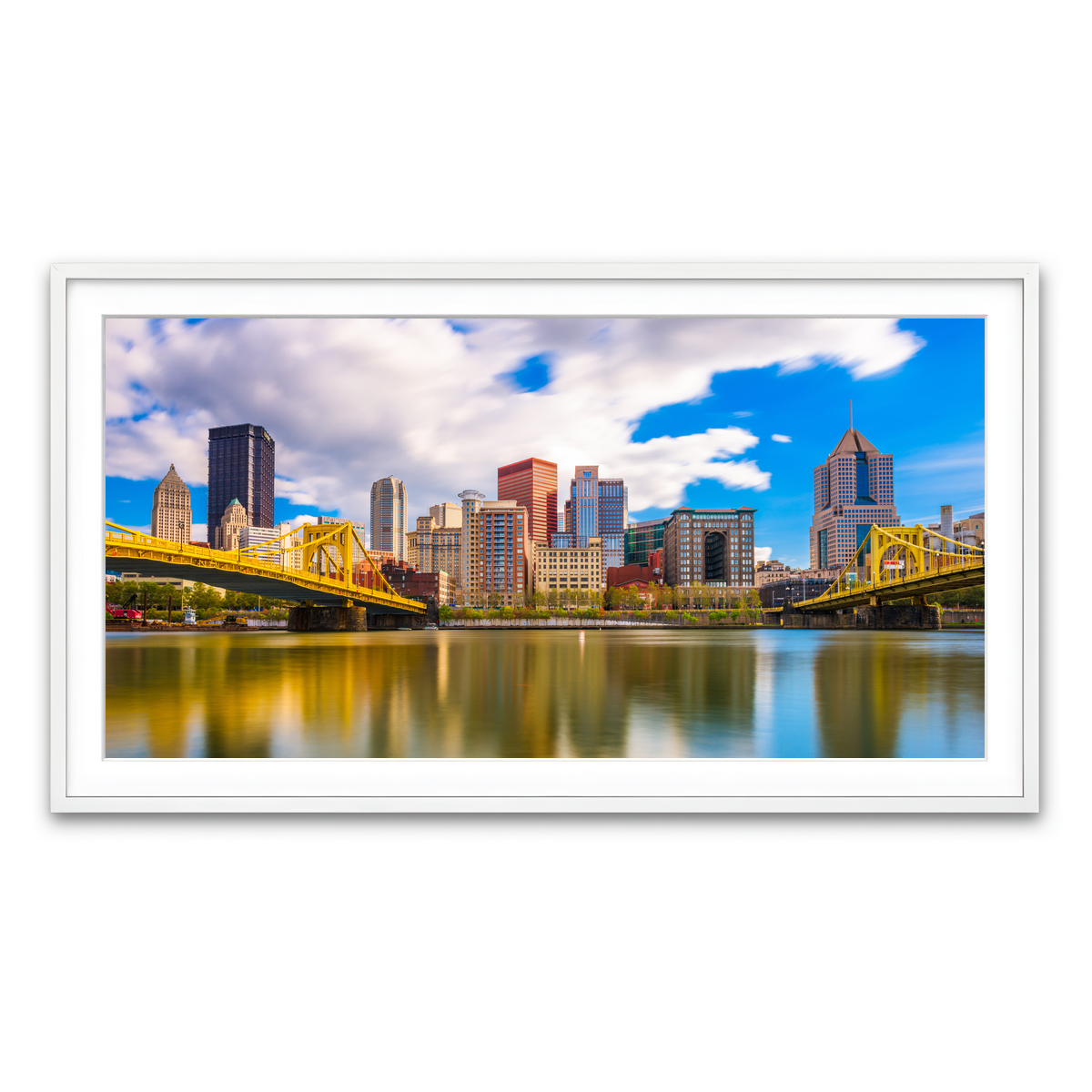 Framed Print 2x1 White