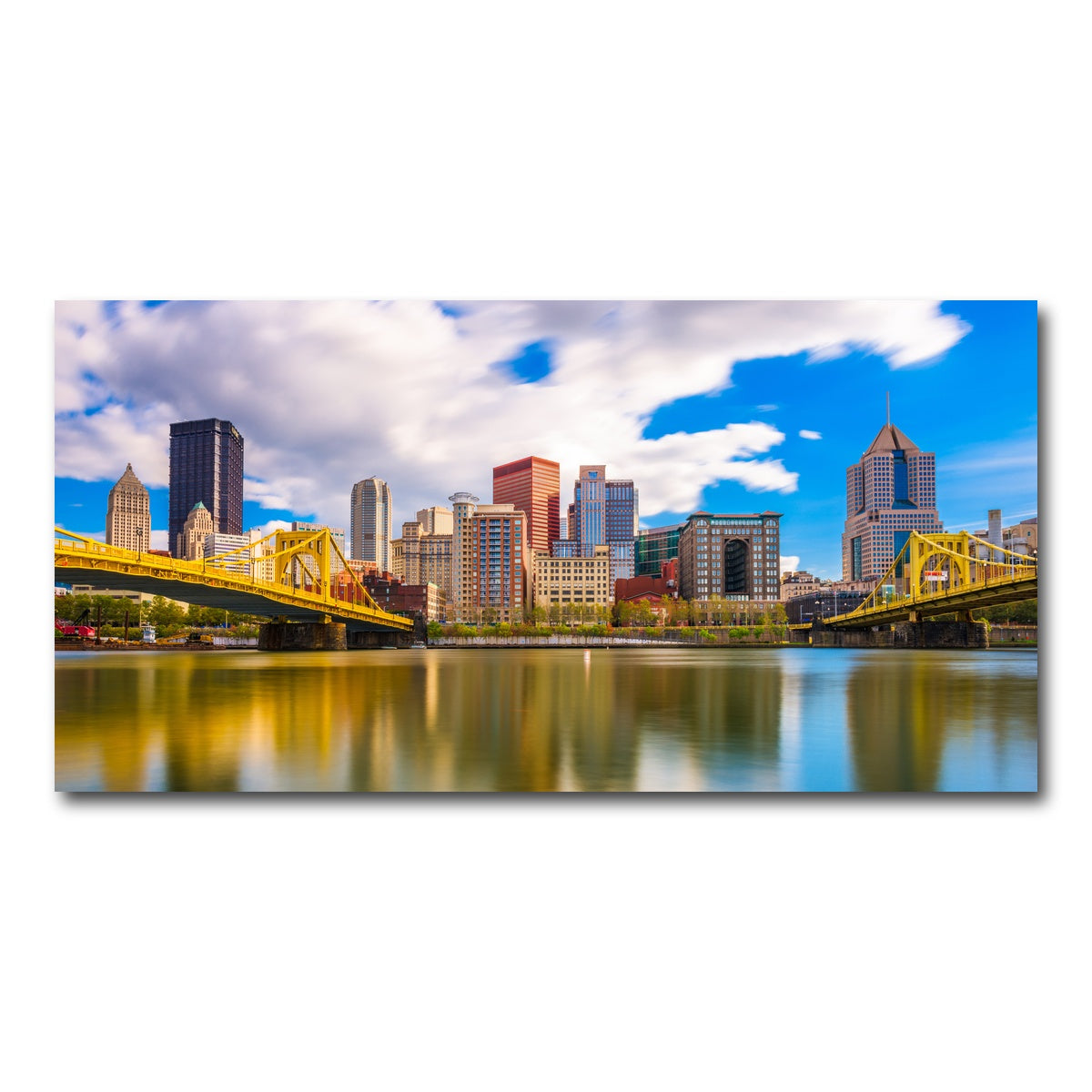 AUTO-MOCKUP WHITE | Pittsburgh Allegheny River | 1 Piece | Gallery Wrap Canvas | group=2x1