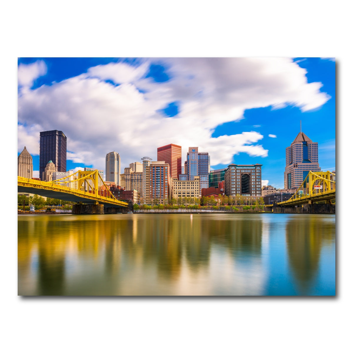 AUTO-MOCKUP WHITE | Pittsburgh Allegheny River | 1 Piece | Gallery Wrap Canvas | group=4x3