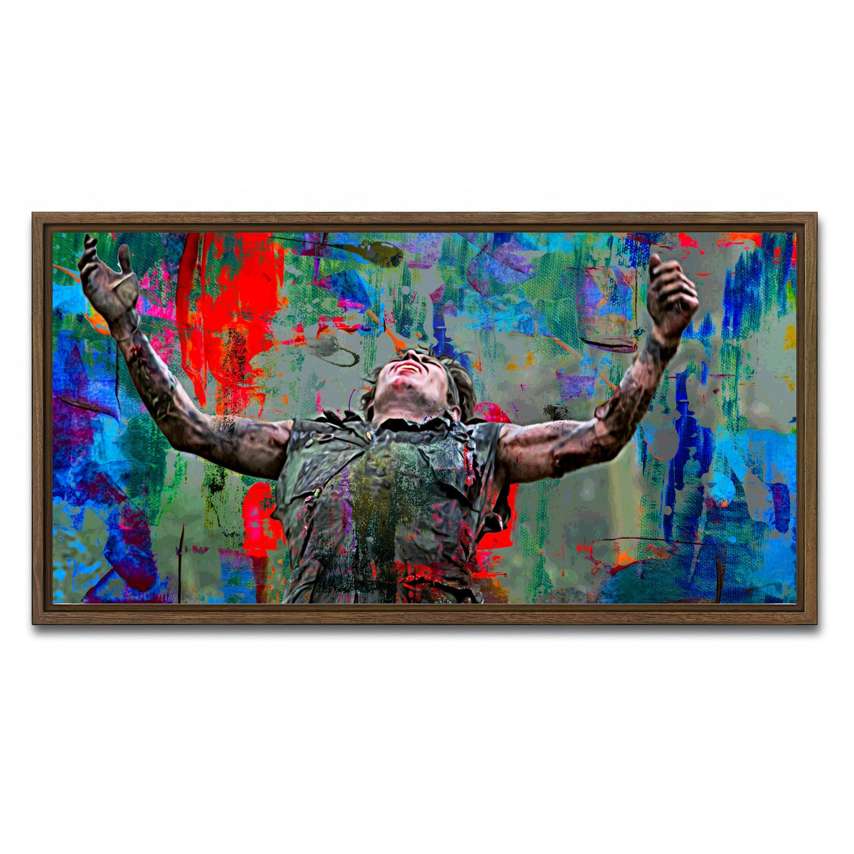 AUTO-MOCKUP WHITE | Platoon | 1 Piece | Walnut Framed Canvas | group=2x1