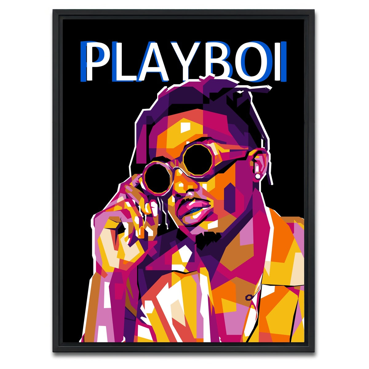 AUTO-MOCKUP WHITE | Playboi Carti | 1 Piece | Black Framed Canvas | group=3x4
