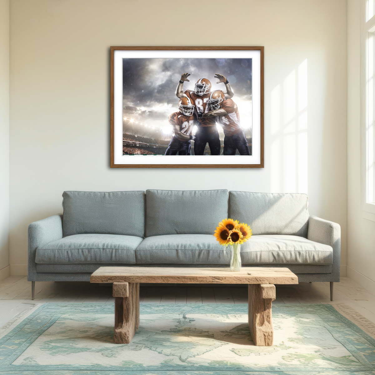 AUTO-MOCKUP ROOM | Players in Action Wall Art