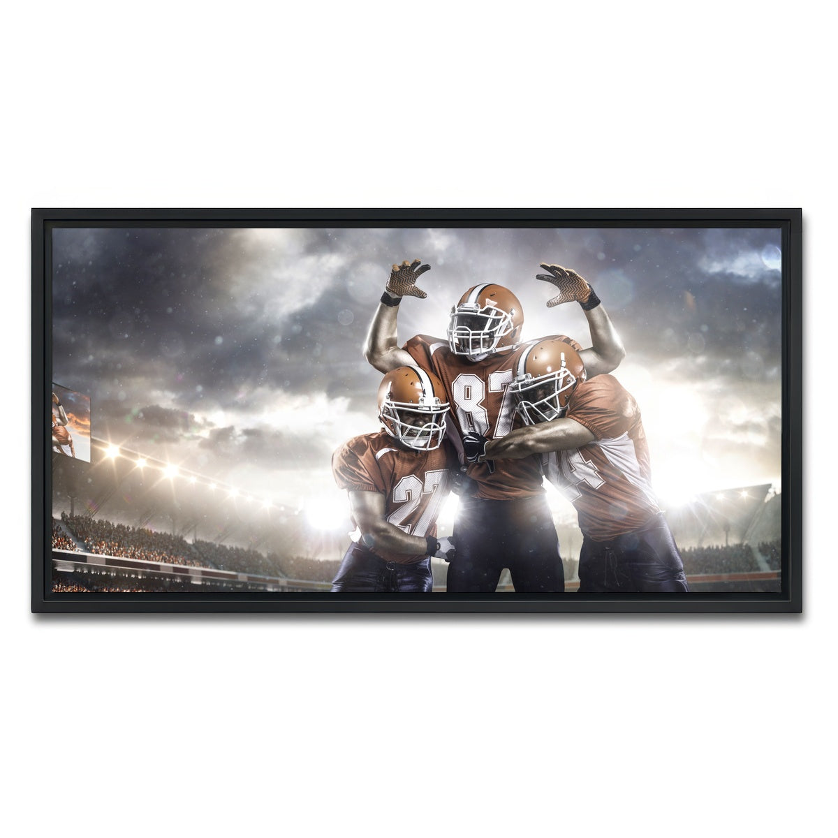 AUTO-MOCKUP WHITE | Players in Action | 1 Piece | Black Framed Canvas | group=2x1