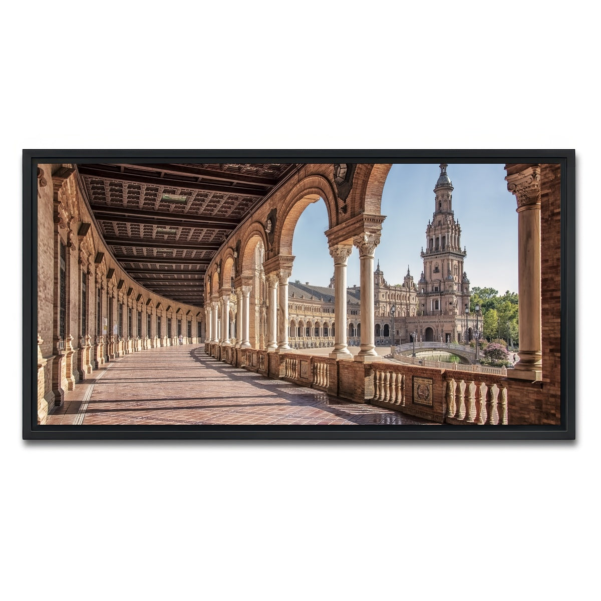 AUTO-MOCKUP WHITE | Plaza De Espana | 1 Piece | Black Framed Canvas | group=2x1