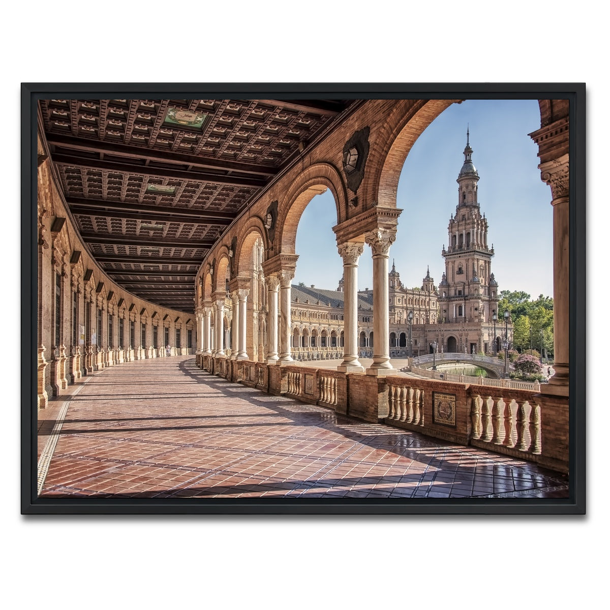 AUTO-MOCKUP WHITE | Plaza De Espana | 1 Piece | Black Framed Canvas | group=4x3