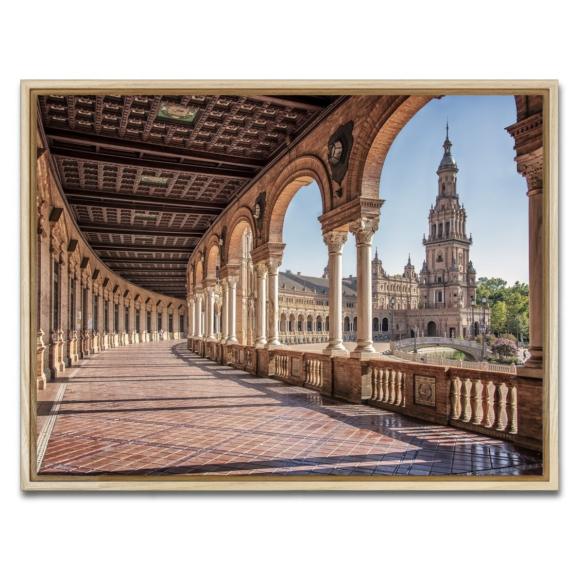 AUTO-MOCKUP WHITE | Plaza De Espana | 1 Piece | Natural Framed Canvas | group=4x3