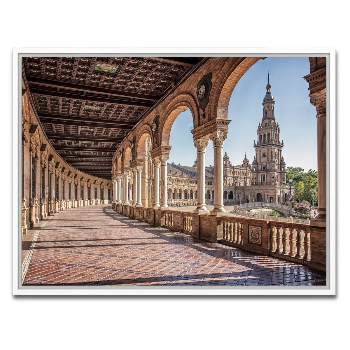AUTO-MOCKUP WHITE | Plaza De Espana | 1 Piece | White Framed Canvas | group=4x3