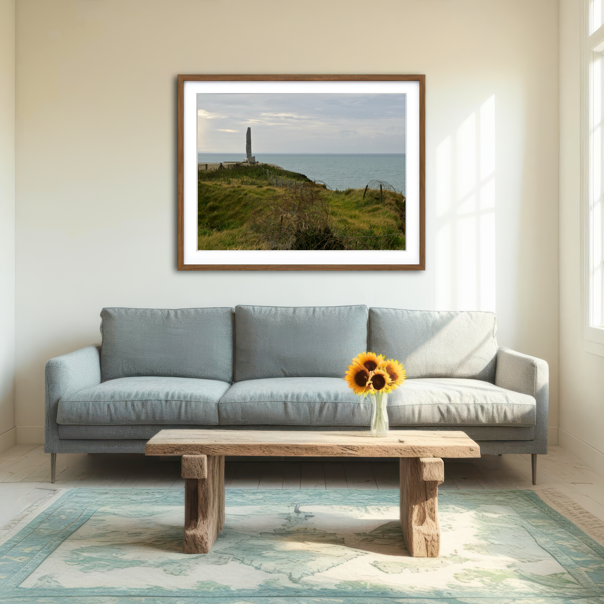 AUTO-MOCKUP ROOM | Pointe du Hoc - D Day Wall Art