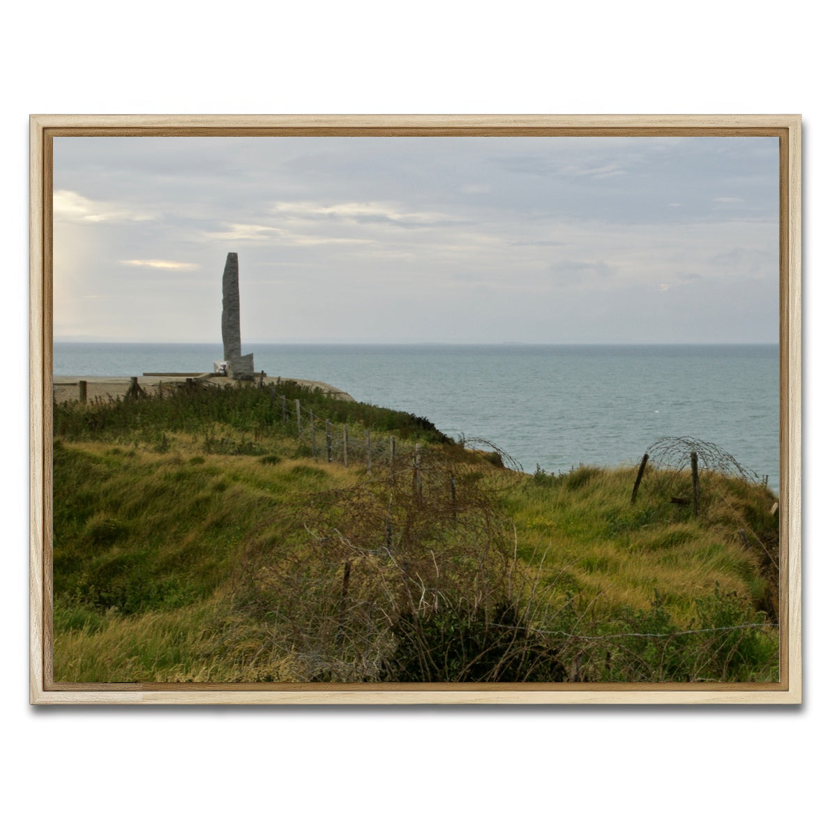 AUTO-MOCKUP WHITE | Pointe du Hoc - D Day | 1 Piece | Natural Framed Canvas | group=4x3