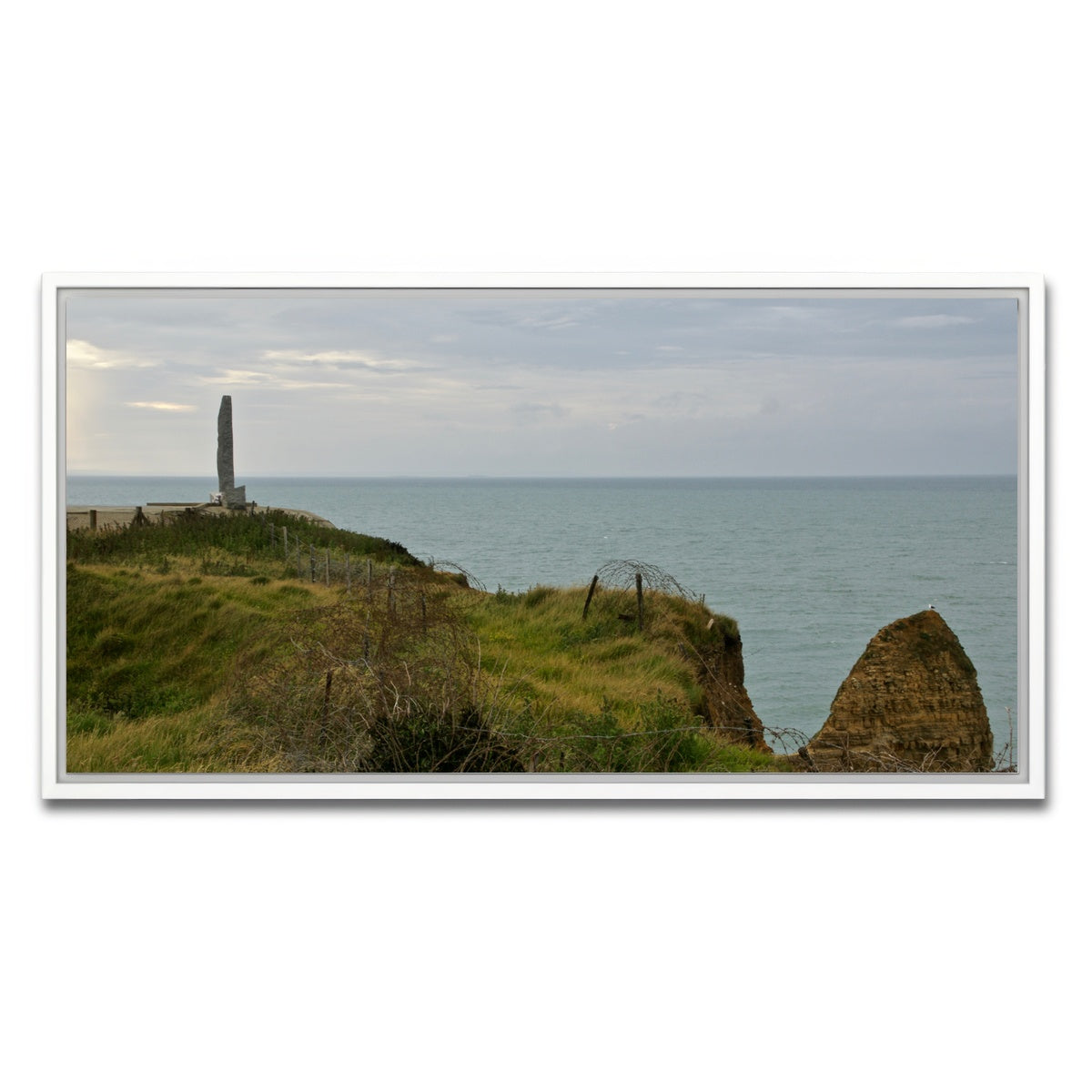 AUTO-MOCKUP WHITE | Pointe du Hoc - D Day | 1 Piece | White Framed Canvas | group=2x1