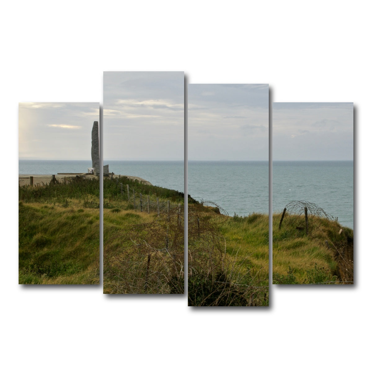 AUTO-MOCKUP WHITE | Pointe du Hoc - D Day | 4 Piece | Gallery Wrap Canvas | group=4_normal