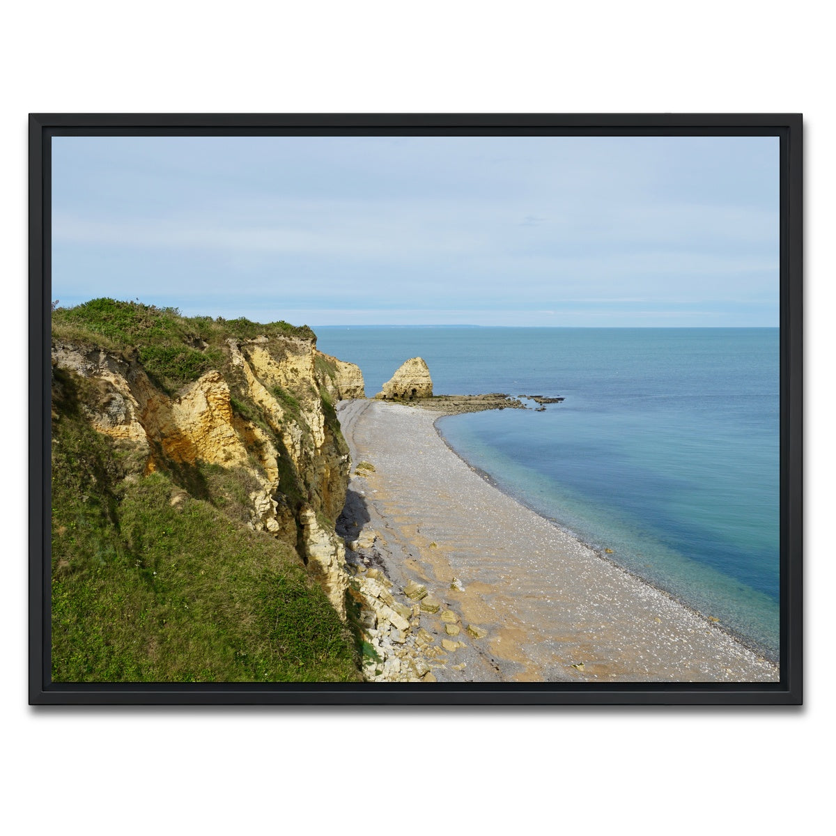 AUTO-MOCKUP WHITE | Pointe du Hoc Bluffs | 1 Piece | Black Framed Canvas | group=4x3