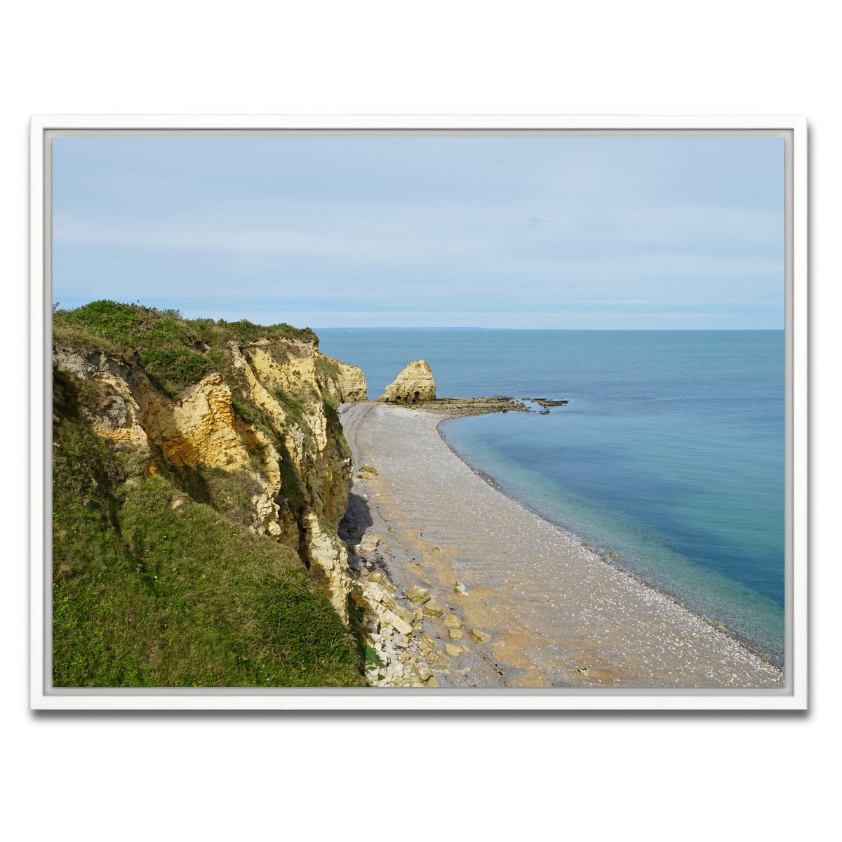 AUTO-MOCKUP WHITE | Pointe du Hoc Bluffs | 1 Piece | White Framed Canvas | group=4x3