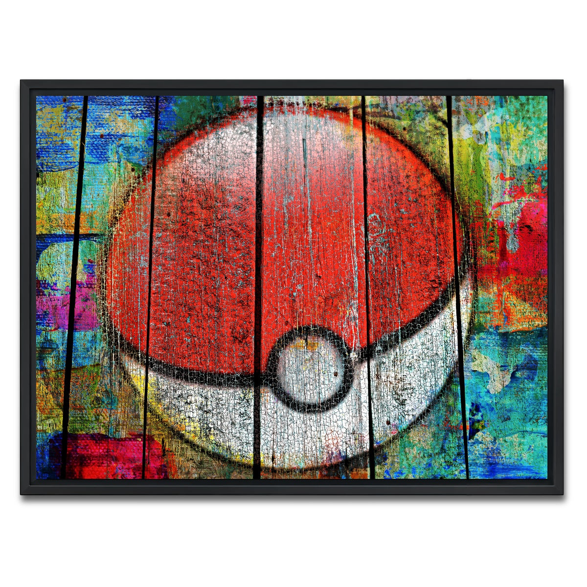 AUTO-MOCKUP WHITE | PokeBall | 1 Piece | Black Framed Canvas | group=4x3