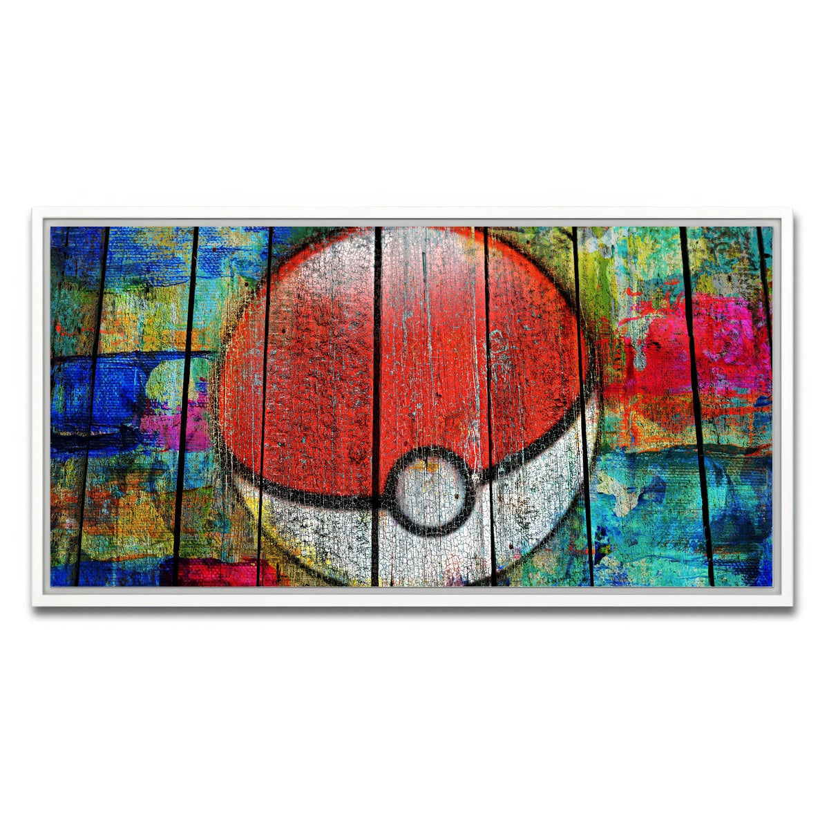 AUTO-MOCKUP WHITE | PokeBall | 1 Piece | White Framed Canvas | group=2x1