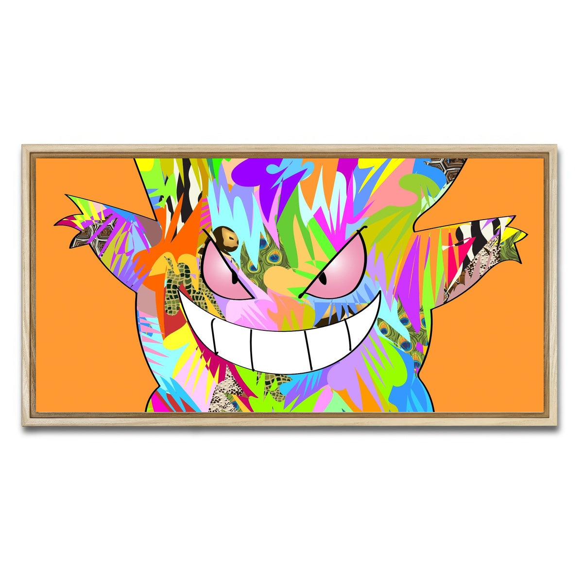 AUTO-MOCKUP WHITE | Pokemon Dark | 1 Piece | Natural Framed Canvas | group=2x1