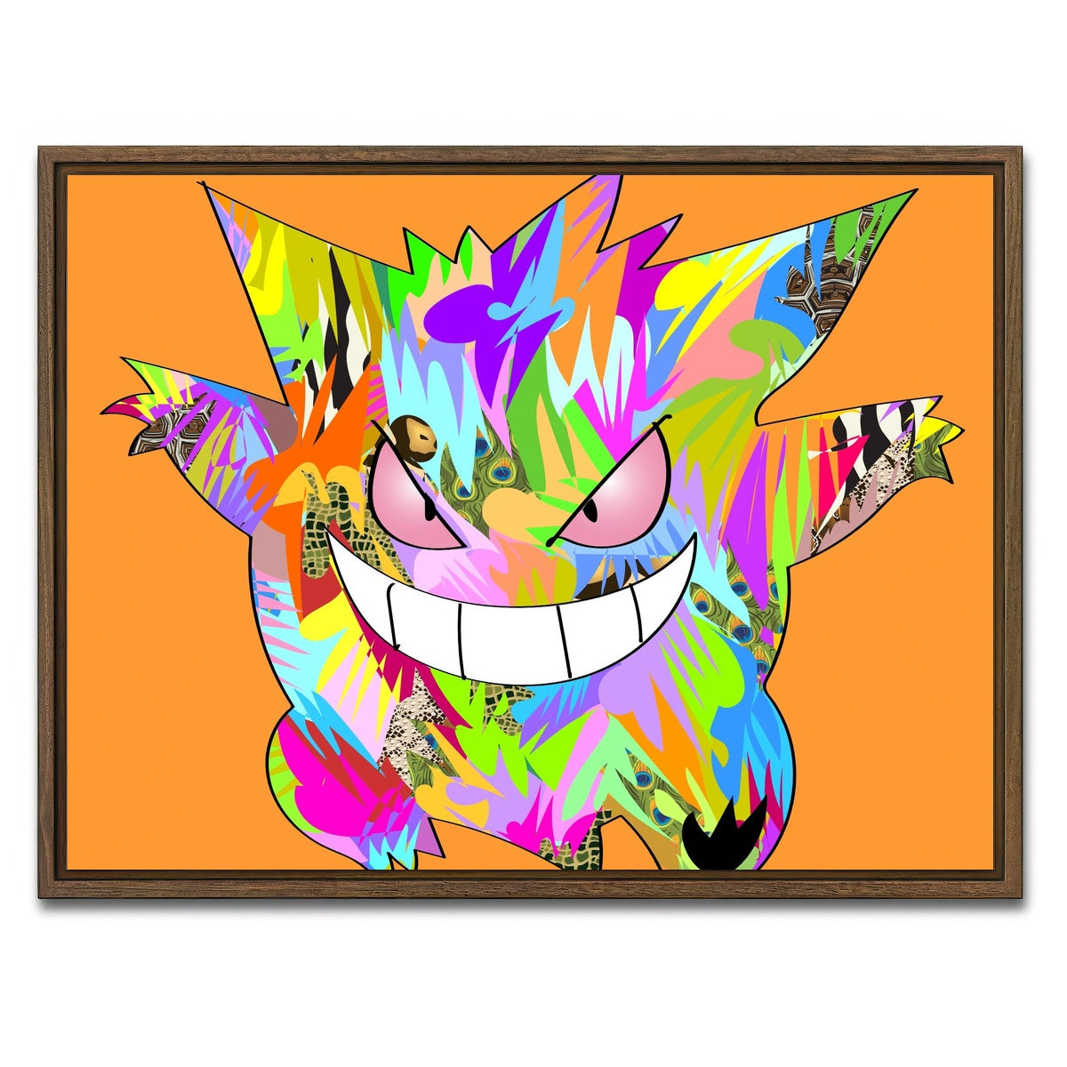 AUTO-MOCKUP WHITE | Pokemon Dark | 1 Piece | Walnut Framed Canvas | group=4x3