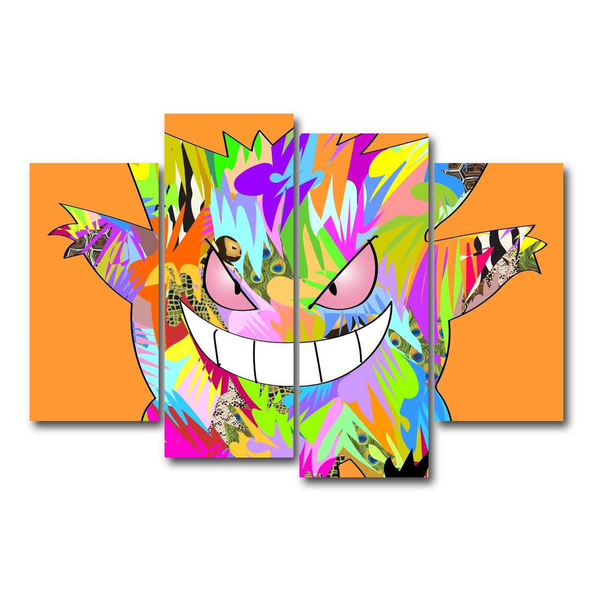 AUTO-MOCKUP WHITE | Pokemon Dark | 4 Piece | Gallery Wrap Canvas | group=4_short