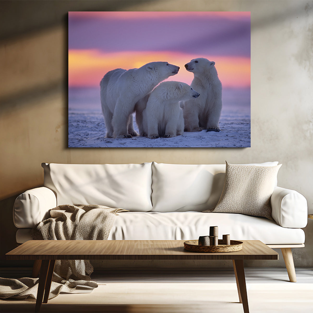 Polar Bear Family - Canadian Arctic Wall Art
