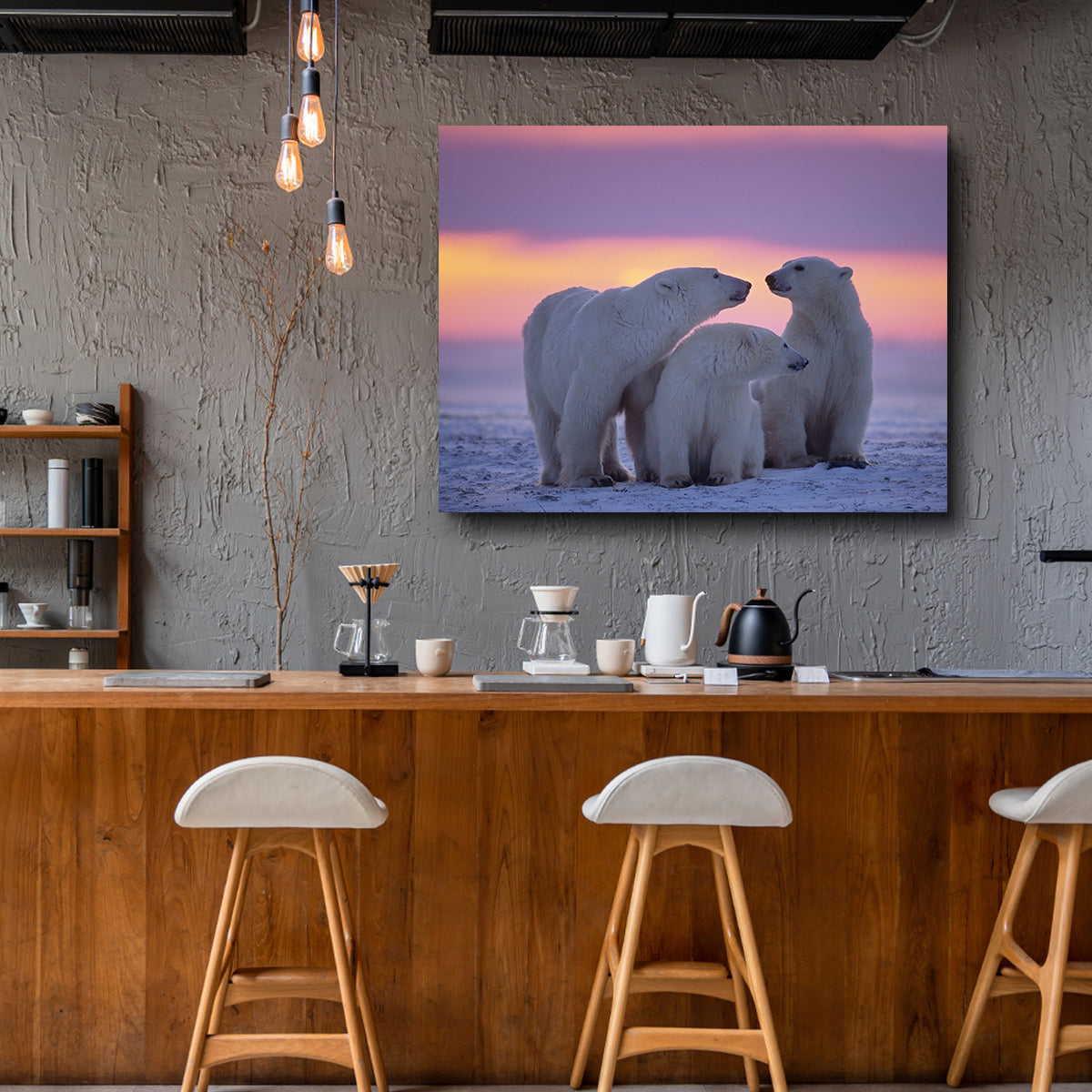 Polar Bear Family - Canadian Arctic Wall Art