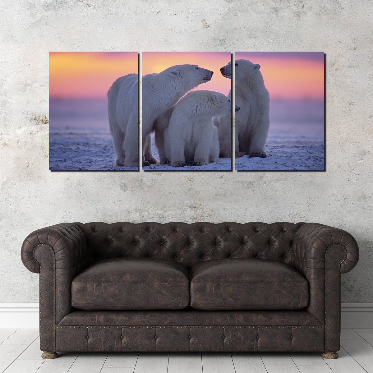 Polar Bear Family - Canadian Arctic Wall Art