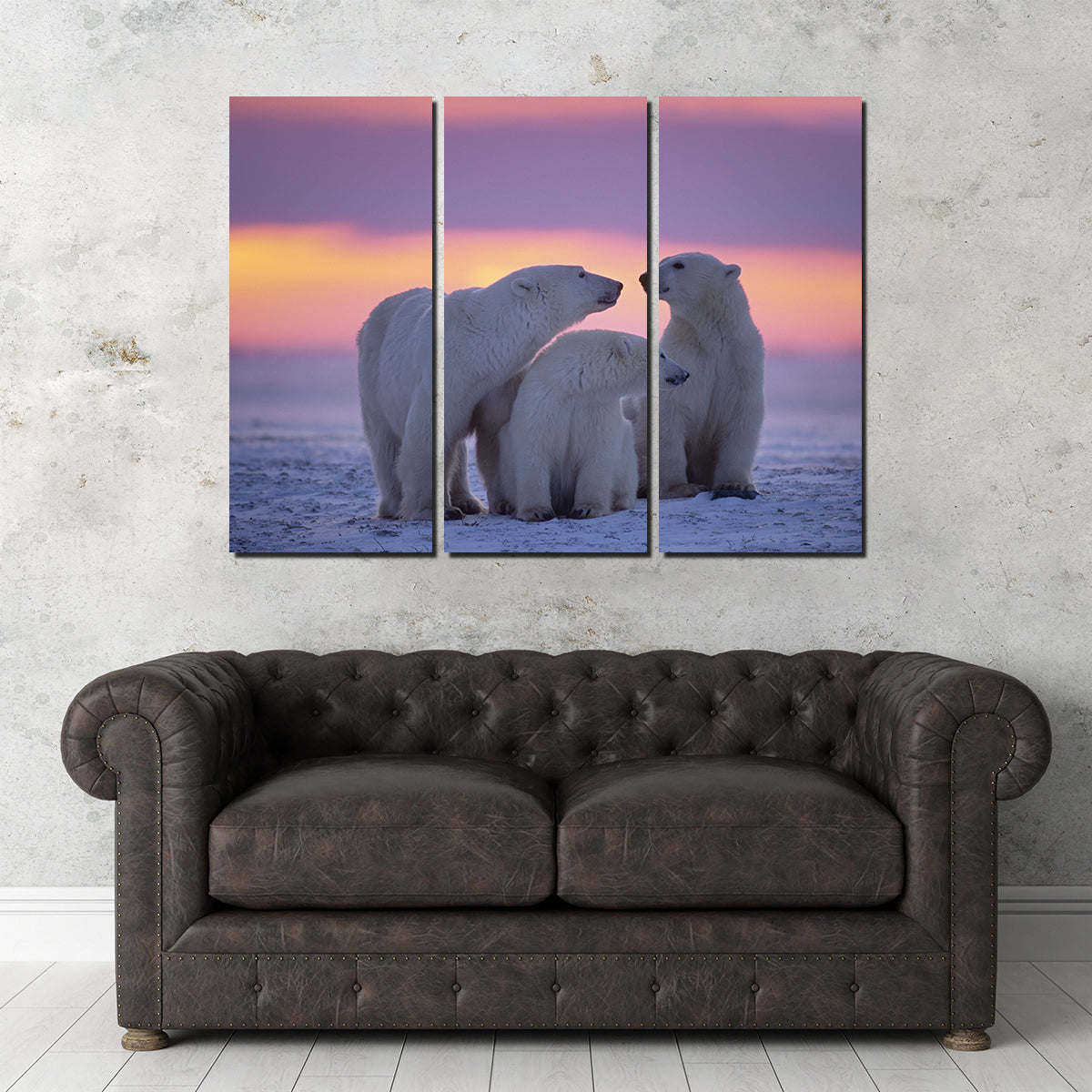 Polar Bear Family - Canadian Arctic Wall Art