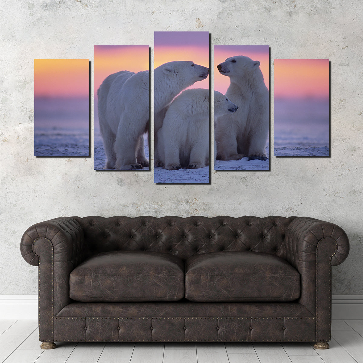 Polar Bear Family - Canadian Arctic Wall Art
