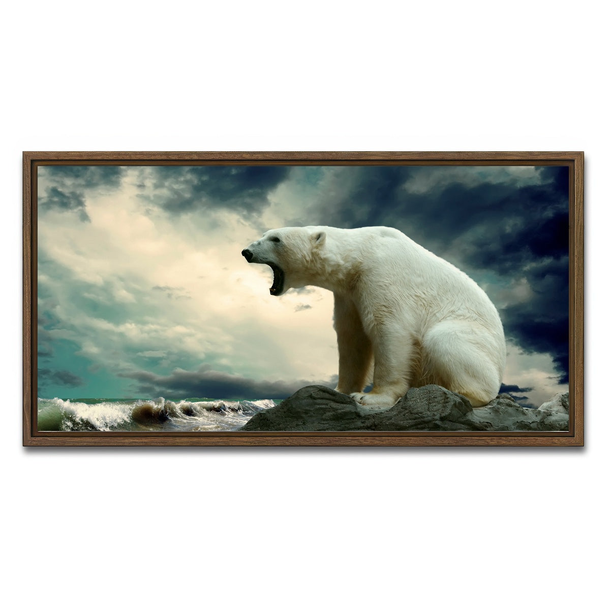AUTO-MOCKUP WHITE | Polar Escape | 1 Piece | Walnut Framed Canvas | group=2x1