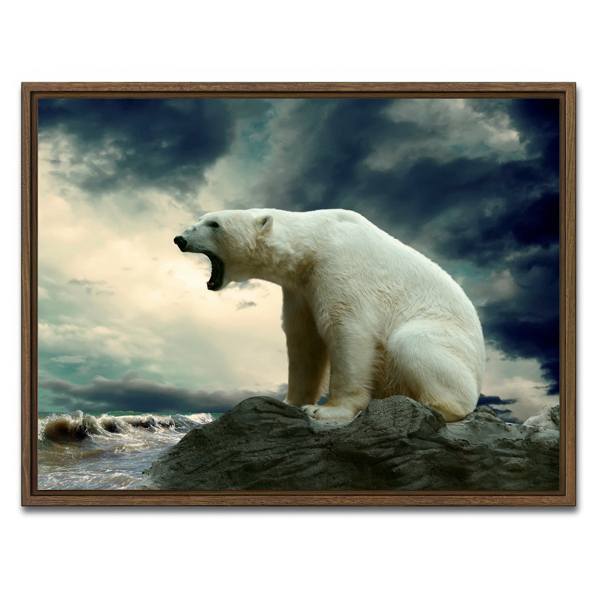 AUTO-MOCKUP WHITE | Polar Escape | 1 Piece | Walnut Framed Canvas | group=4x3